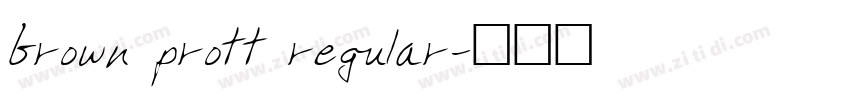 brown prott regular字体转换